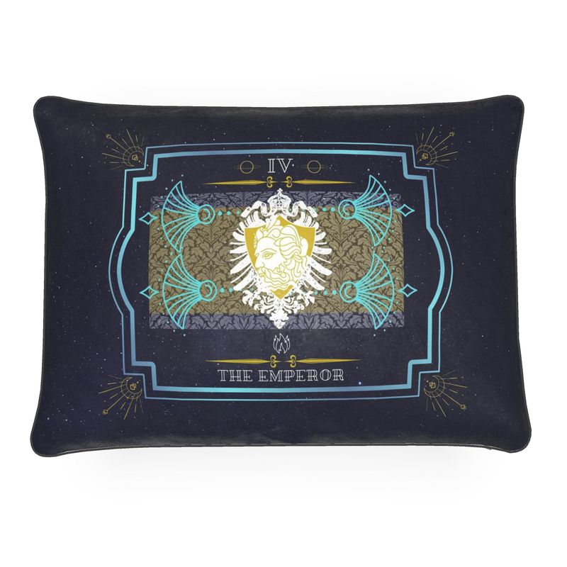Major Arcana Tarot Card Luxurious Velvet Sofa Cushion - The Emperor