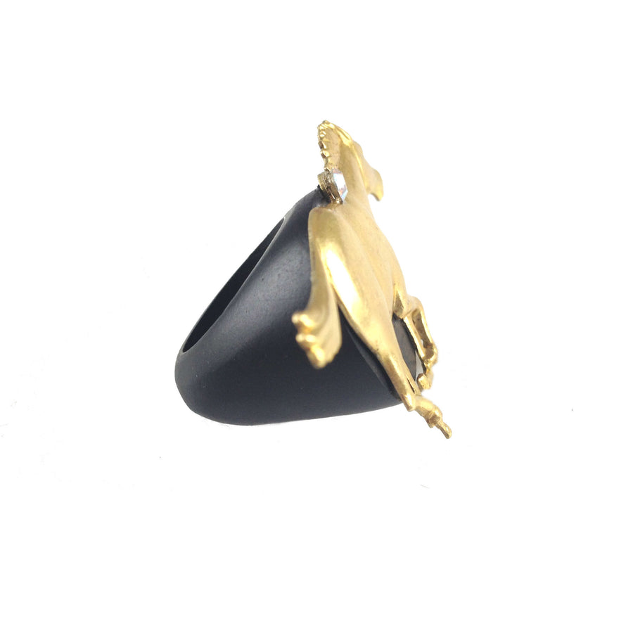 Gallop Gold Wood Ring - As seen in HUF Magazine