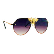 MizDragonfly Bee Aviator Gold Sunglasses Paradise