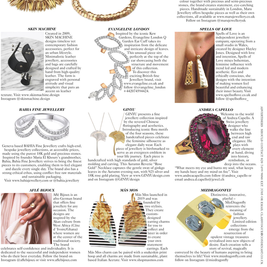 Amulet Vintage Hematite Scarab Geometric Gold Bracelet - As seen in British Vogue July 2020