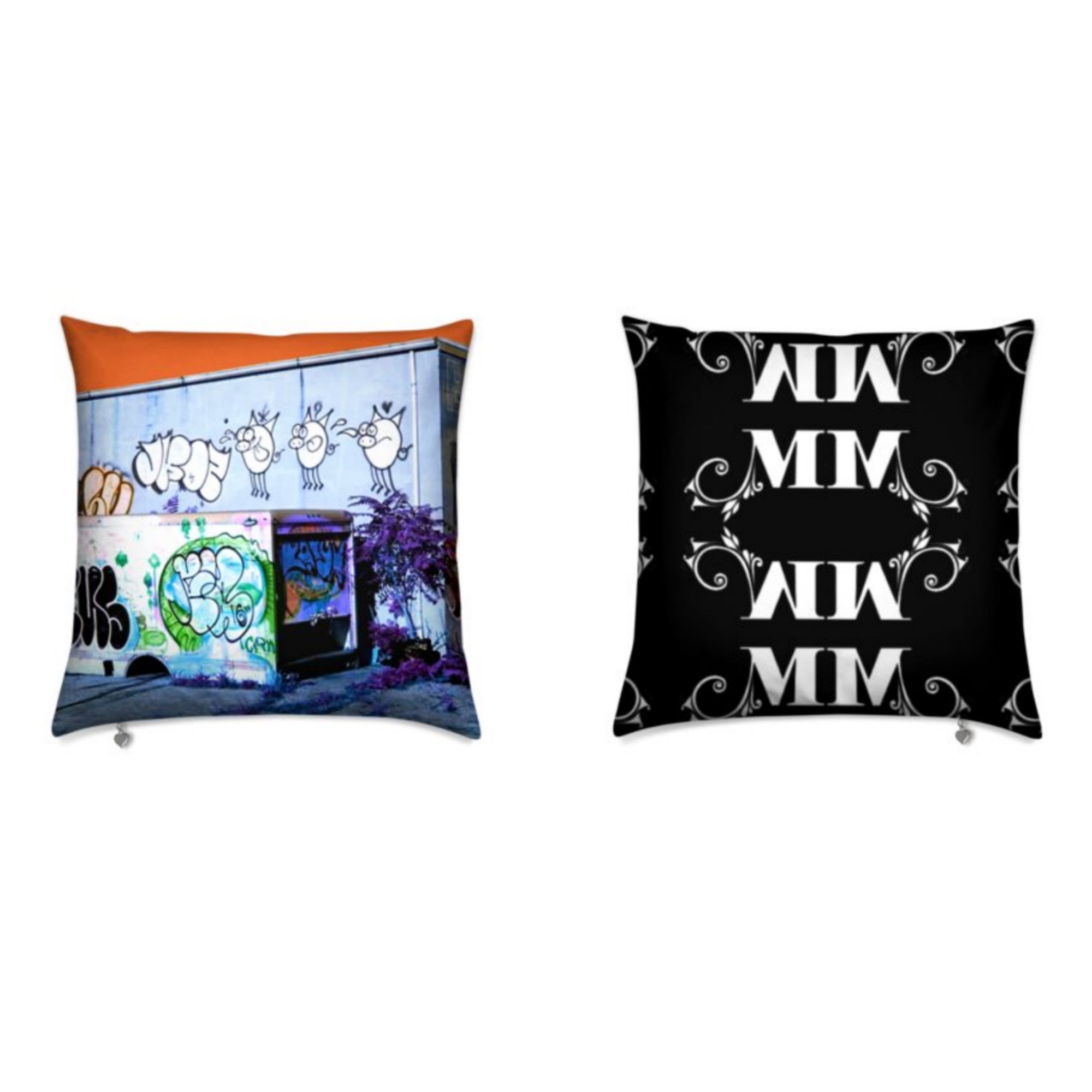 MizDragonfly Decorative Velvet Pillow Cushion Bayside Front Back