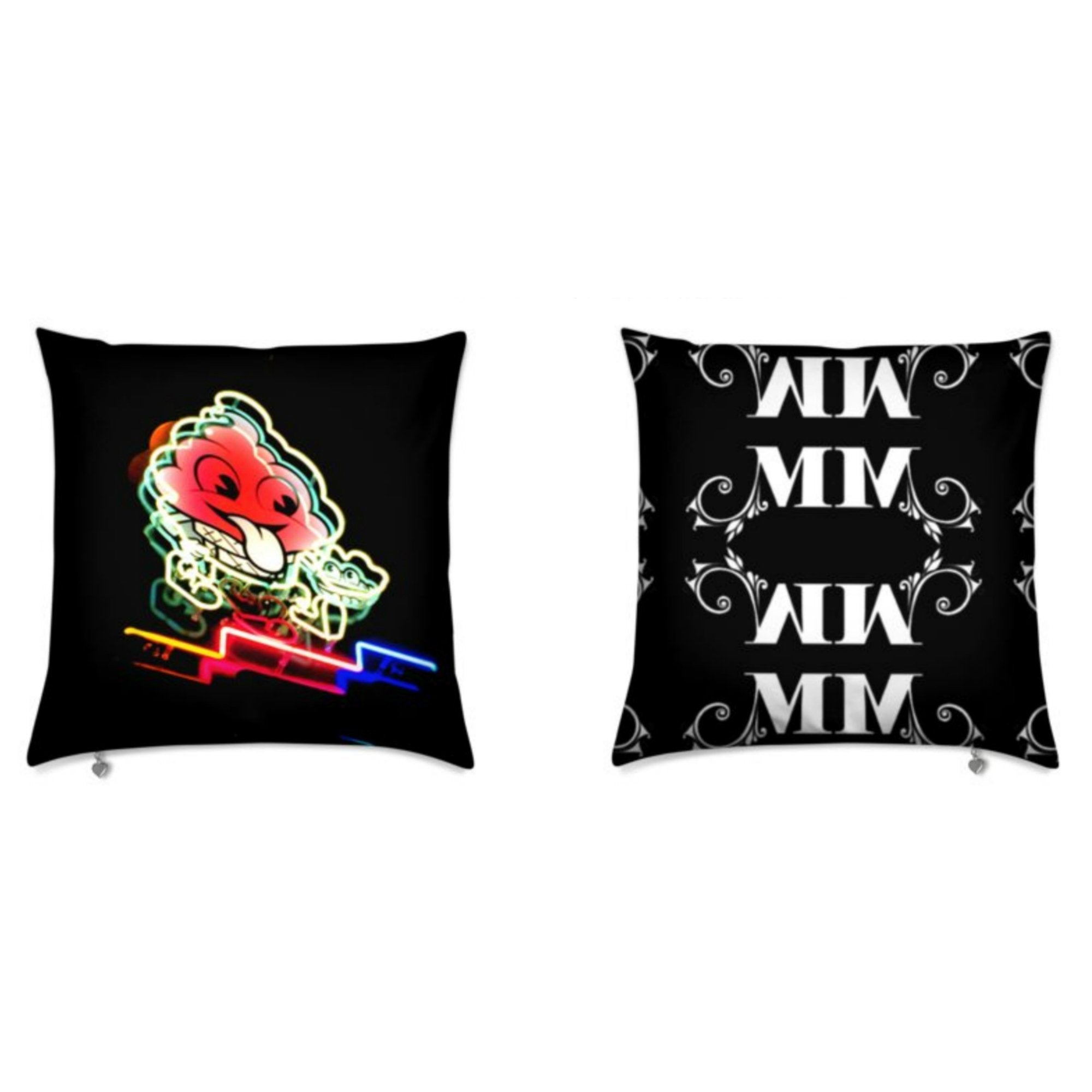 MizDragonfly Decorative Velvet Pillow Cushion Icecream Front Back