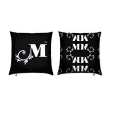 MizDragonfly Decorative Velvet Pillow Cushion Monogram Front Back