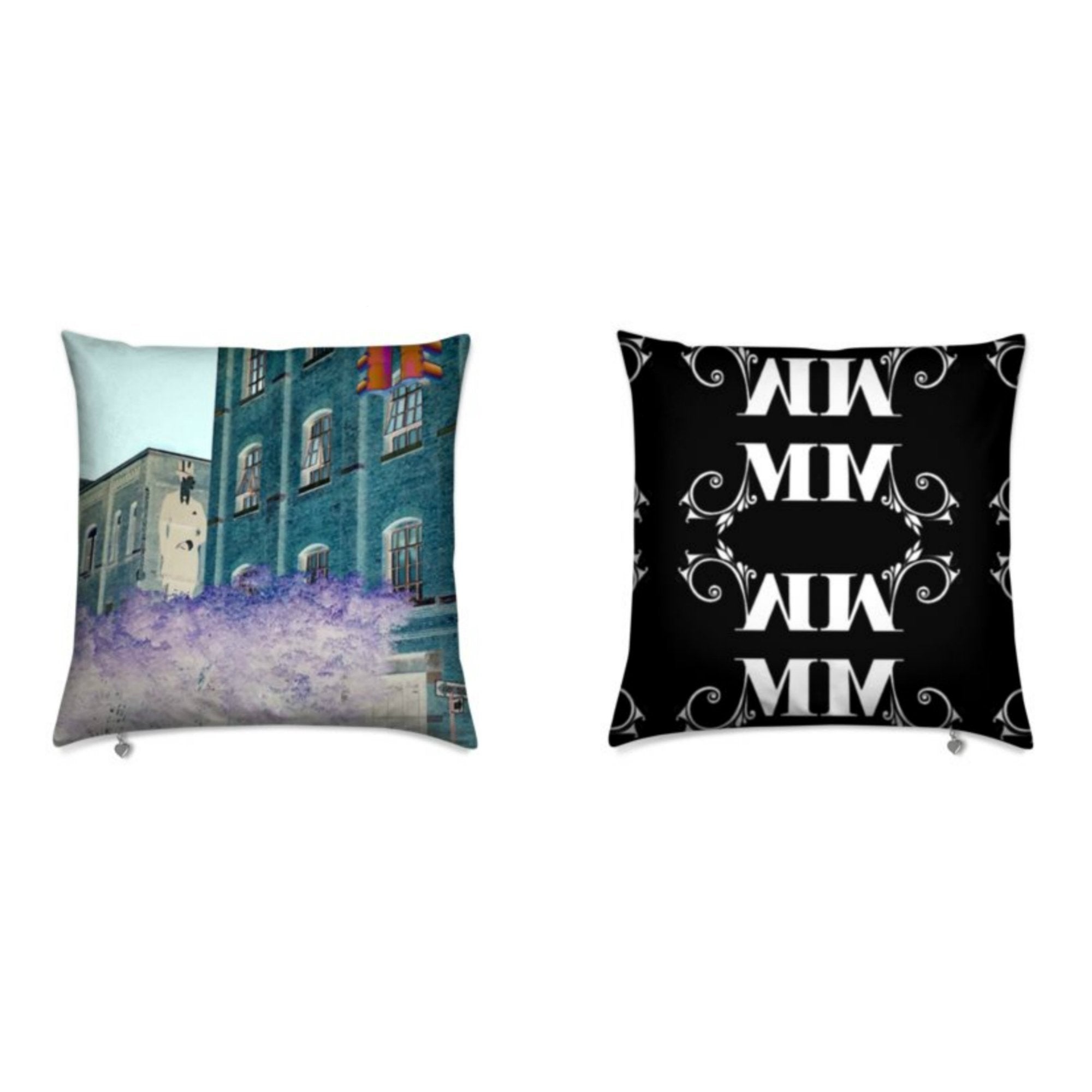 MizDragonfly Decorative Velvet Pillow Cushion Monsieur Front Back