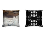 MizDragonfly Decorative Velvet Pillow Cushion Skyline Front Back