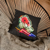 Luxurious Velvet Square Sofa Cushion Pillow 20" x 20" - NYC Ice Cream