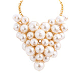 MizDragonfly Interstellar Peach Pearl Cluster Necklace