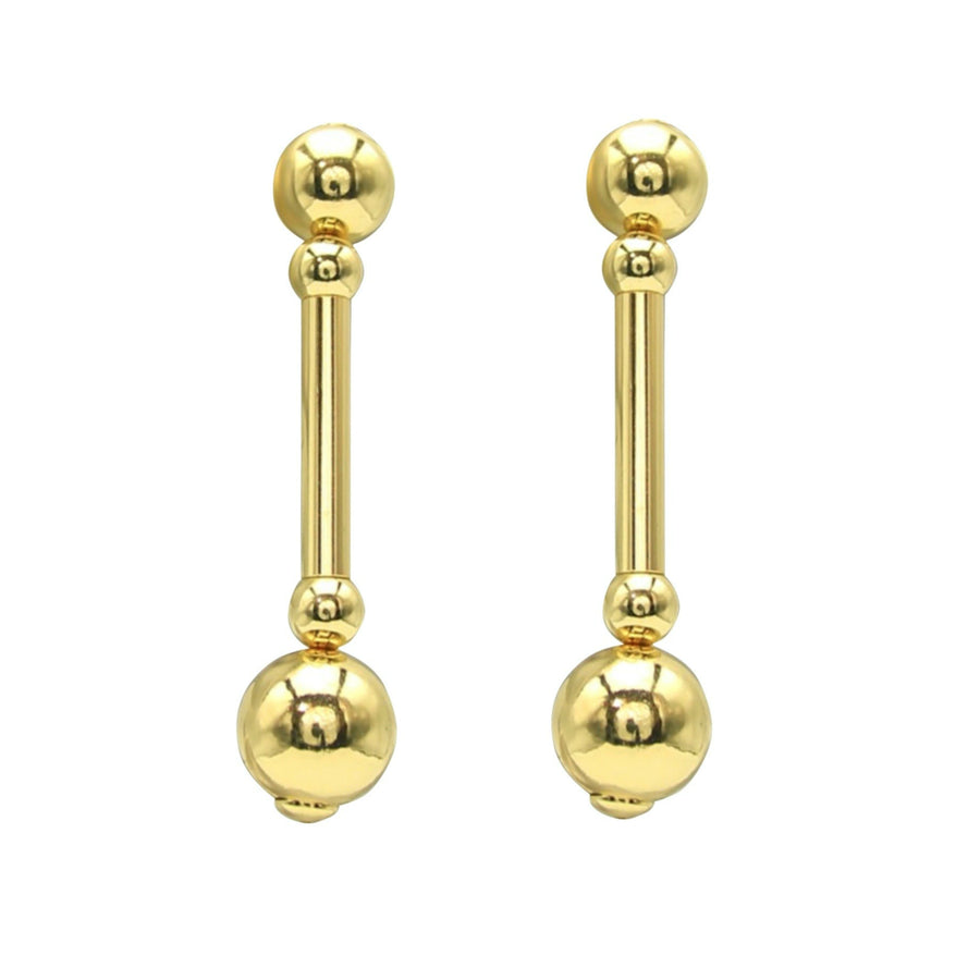 MizDragonfly Jewelry Edie Gold Geometric Statement Stud Earrings Gallery