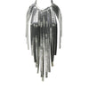 MizDragonfly Jewelry Industrial Metal Fringe Statement Necklace Body Chain Silver