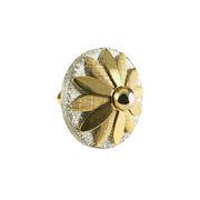 MizDragonfly Jewlery Vintage Golden Silver Flower Disk Ring Gallery