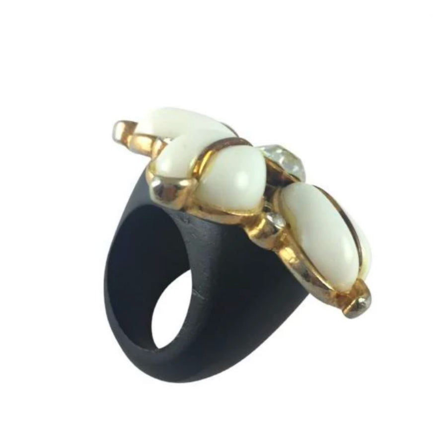 Jasmine Flower Wood Ring