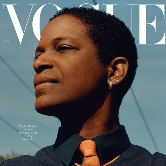 Amulet Vintage Hematite Scarab Geometric Gold Bracelet - As seen in British Vogue July 2020