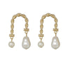 MizDragonfly Jewelry Marais Gold Pearl Drop Earrings