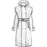 MizDragonfly Clothing Transparent Rain Coat Cover up