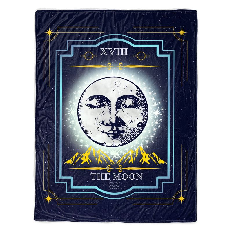 MizDragonfly Decor Fleece Throw The Moon