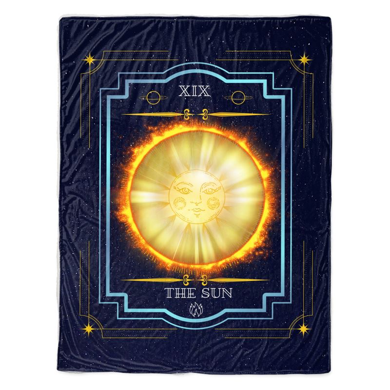 MizDragonfly Decor Fleece Throw The Sun