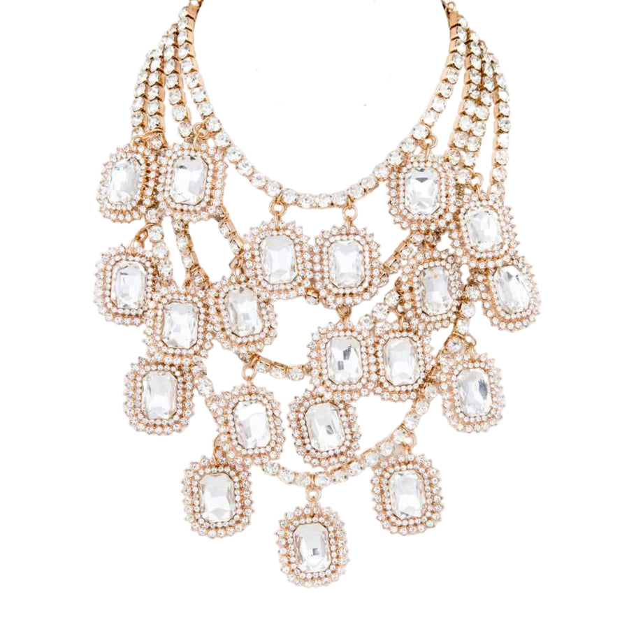 Abbé Rhinestone Crystal Collar Statement Necklace