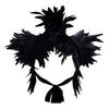 MizDragonfly Jewelry Black Natural Feather Shrug Cape