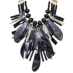 MizDragonfly Jewelry Commandement Lucite Beaded Chunky Statement Necklace