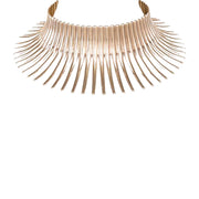 MizDragonfly Jewelry Illumination Gold Spike Choker Statement Necklace.