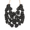 MizDragonfly Jewelry Kalla Black Fabric Flower Necklace