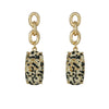 MizDragonfly Jewelry Manceau Natural Stone Gold Link Chain Drop Earrings