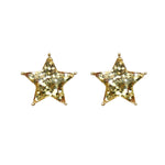 MizDragonfly Jewelry RiveGauche Star Etoile Gold Sparkle Stud Earrings