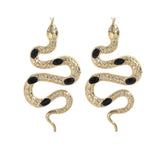 Temptation Gold Snake Statement Stud Earrings