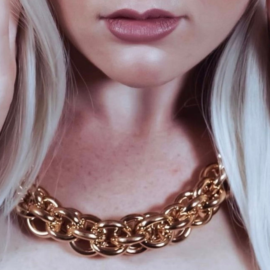 Reverie Gold Rope Chain Link Necklace