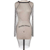 MizDragonfly Rhinestone Fishnet Bodycon Dress