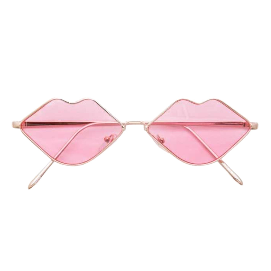 MizDragonfly Sunglasses Pink Gold Hot Lips Valentine Collection