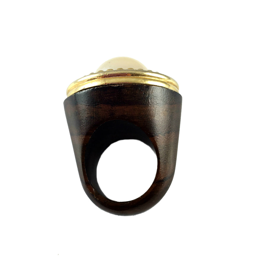 Oshea Vintage Wood Ring - As seen in 1968 Magazine