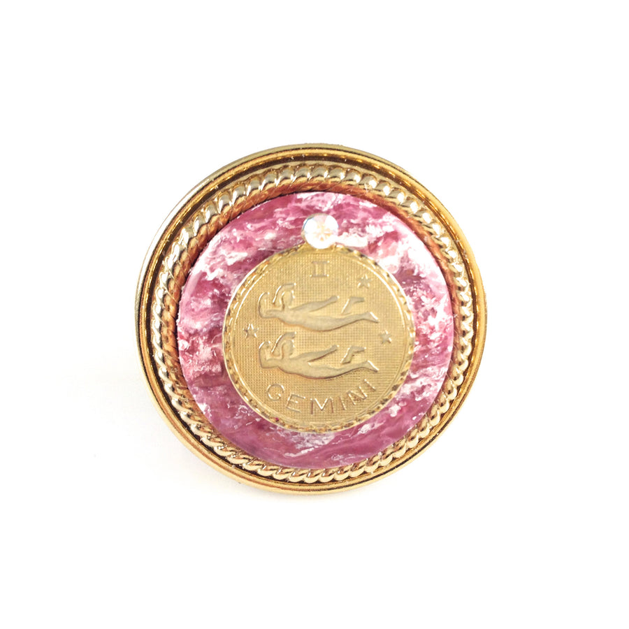 Gemini Vintage Zodiac Ring - As seen in Chloe Magazine