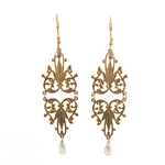 MizDragonfly Jewelry Nicole Filigree Clear Crystal Chandelier Earrings